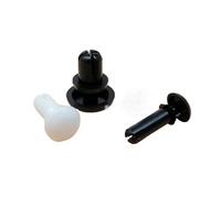 SFCHEN 50pcs 2mm 2.6mm 3mm 3.5mm 4mm R Type Nylon Plastic Press Rivet Clip Fastener Expansion Tube Anchor Plug for PC Board Fixing(White M2 2mm,4.0mm)