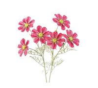 SFCHEN 6Pc Hand Feel Gesang Flower Real Touch Artificial Flowers Cosmos for Home Desktop Decoration Bridal Bouquet Wedding Party Floral(Dark Pink)