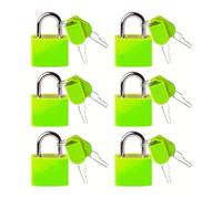 SFCNCVBTBX 1-8pcs Mini Zinc Alloy Luggage Padlock for Travels School Dormitory Drawer Locker Colorful Plastic Zipper Lock with 2 Keys padlock(Green 6pcs)