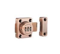 SFCNCVBTBX 3 Digit Combination Home Security Latch Rotate Bolt Password Lock Gate Latches Door Slide Lock Twist Rotating Barrel Door Lock(Red Bronze)
