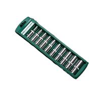 SFCNCVBTBX Hex Socket Wrench Head Set For Ratchet 1/4 3/8 1/2 Short Long Deep Nut Driver Sleeve Spanner End Tool With Holder Socket socket(1-2 Long 10pcs)