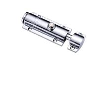 SFCNCVBTBX Home Door Window Security Bolt Lock Button Open Type Chrome Plated Zinc Alloy 88 * 32mm Rust-proof Durable door lock(Silver)