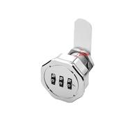 SFCNCVBTBX Universal Mechanical Password Lock Turn Tongue Desk Drawer Shopping Mall Display Cabinet Door File Mailbox Key-Free Door Lock(20MM Silver)