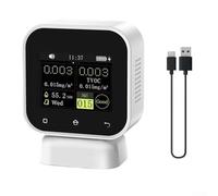 SFD02 4in1 Air Monitor with Touch Screen for Home Use TVOC and Temperature Tracking