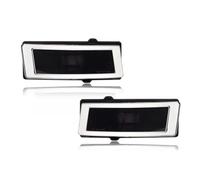 SFDSG 2Pcs Rear Reflectors Side Marker Light Quarter Turn Signal No Bulb For Chevy For Chevelle 1970 1971 1972 5962991 5962992 Turn Signal Light(Smoked)