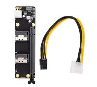 SFF-8654 to PCIe Adapter Card, Full Bandwidth 16x | Compact low profile design, Stable power delivery system, Visual status indicator