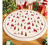 SFgFGfcghC Atmospheric Living Room Round Thickened Christmas Limited Edition Decorative Rug,g,diameter140cm