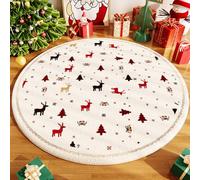 SFgFGfcghC Atmospheric Living Room Round Thickened Christmas Limited Edition Decorative Rug,h,diameter100cm