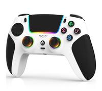 SFGSUP Wireless Controller for PS5/PC/MAC/iOS/Android/Steam Deck, with Hall Effect Joystick&Trigger/8 RGB Lighting/Turbo/Dual Vibration/Programmable/Headset Jack/Anti-Slip Handle Grip/1500 mAh Battery