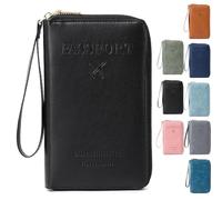 SFHDFLUQ Summer Simple Plain Passport Cases Back to School, Charm Infinite Travel Wallet, RFID Blocking Card Holder(Black)