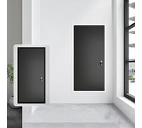 SFJATTA Large Flush Mounted Access Door Heavy-Duty Metal Access with Key Latch Lockable Attic Door Access Panel for Plumbing Heating, Hidden Door(Black,65x65cm/26x26in)