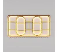 SFJATTA Metal Wine Rack Wall Mounted, Metal Wine Rack Wall Mounted with Led Light, Bar Shelves Wall Mounted with Glass Holder, Modern Liquor Bar Wall Shelves for Home Bar(Gold,70.9 * 7.9 * 39.4in)