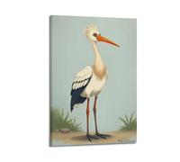 sfjjkh Animal Poster A Shoebill Stork Standing Perfectly still Poster Wall Art Canvas Aesthetic Cover Painting for Living Room Bed Room 08x12inch(20x30cm) Frame-style