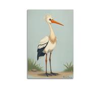 sfjjkh Animal Poster A Shoebill Stork Standing Perfectly still Poster Wall Art Canvas Aesthetic Cover Painting for Living Room Bed Room 12x18inch(30x45cm) Unframe-style