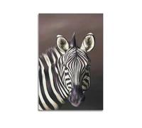 sfjjkh Animal Poster Zebra Realistic Oil Painting Poster Wall Art Canvas Aesthetic Cover Painting for Living Room Bed Room 20x30inch(50x75cm) Unframe-style