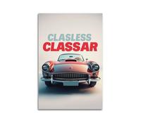sfjjkh Red Classic Car Bold Red Text Poster Wall Art Canvas Aesthetic Cover Painting for Living Room Bed Room 12x18inch(30x45cm) Unframe-style