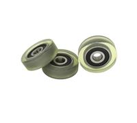 SFJSFIMQ 5pcs 5x22x7mm PU Coated Rollers with 625RS Bearing PU62522-7 OD 22mm Polyurethane Drawer Display Cabinet Silent Pulley Low Friction Wheel(Pu62522-7)