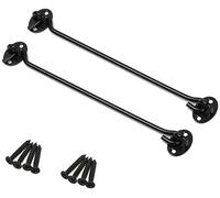 SFJSFIMQ Hook and Eye Latch Gate Bolt Lock,Catch Holder,2pcs Swivel for Holding Open Shed Doors,Garden Gates,Cabinet and Windows Button(6)