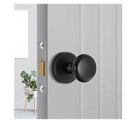 SFJSFIMQ Modern Simple Indoor Invisible Door Lock zinc Alloy Door Handle Wooden Door Bedroom Room Magnetic Door Lock(Nero)