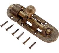 SFJSFIMQ Slide Bolt Door Lock Hasp,Gate,1Pc Brass Bolts Vintage Barrel Catch Cupboard Stapler Latch Hardware with Screws