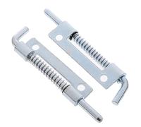 SFJSFIMQ Slide Bolt Door Lock Hasp,Gate,1Pc Metal Silver Color Barrel Spring Loaded Latch 3.54" Long Grip Heavy Duty Safety Sliding Button(R)