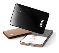 SFK Slim Wallet Tracker Card, Rechargeable Credit-Card Size Item Finder, Works with Aple Find My (i-Phone Only), Wallet/Luggage/Passport Locator, IP68 Waterproof, Anti-Loss
