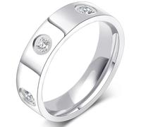 Sfloemm Love Friendship Gold Rings for Women:Wedding Band 18k Gold Ring Cubic Zirconia Stainless Steel Promise Ring Jewelry Birthday Gifts for Women,Size 6-10, Size 10, Metal, Cubic Zirconia