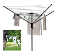SFM 50M 4 Arm Washing Line Rotary Airers Dryers Outdoor Garden folding Clothes Durable Airer Dryer Heavy Duty