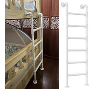 SFNIOKFG 4ft 5ft 6ft 7ft 8ft Wall Mounted Metal Step Ladder for Home Loft, Tall Bed Side Climb Ladder, Basement Window Well Egress Ladder for Attic,Dorm,Library,Bunk Bed,Deck,(110cm/43in)