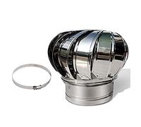 SFNIOKFG Stainess Rotating Chimney Cow Cap Spinner Anti-Downdraught Simpe To Fit Rotary Chimney Cow Cap, for Chimneys And Ehaust Vents Chimney Pots,110mm (160mm)