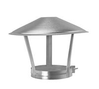 SFNIOKFG Vent Cowl Cap, Stainless Steel Chimney Cowl Cap, Anti Downdraught Bird Guard, Suitable For All Fuel Types, Rain And Snow Cover Pot, Flue Protector Air Soffit Vent(Size:150mm) (Size :