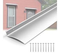 SFNSM 2PCS 40Inch Anodized Aluminum Door Rain Drip Guard Deflector for Door & Window Easy to Install Silver