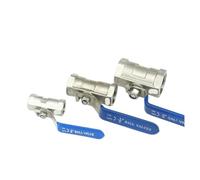 SFOCQVISH 1 Pcs 1/4"" 3/8"" 1/2"" 3/4"" 1"" 1-1/4"" 1-1/2"" 2"" BSP internal thread 304 stainless steel 1 piece reduced diameter ball valve 1.6Mpa 0.25 Inch(DN32)