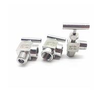 SFOCQVISH 1pcs 304 Stainless Steel Male to Female Thread Needle Valve 1/8" 1/4" 3/8" 1/2" Right Angle Type Globe Valve(G-male Thread,1/8 Inch)