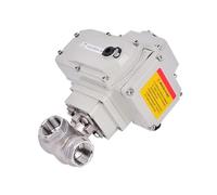 SFOCQVISH 2" Three Way Motorized Ball Valve DC24V AC220V Stainless Steel Q941/45F-16P T/L Type Female Thread Electric Ball Valve(220VAC-T TYPE)