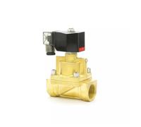 SFOCQVISH 2 Way High Pressure Pneumatic Brass Pilot Steam Solenoid PZ-25 Port G1 0.5-25bar Orifice 25mm D16011 coil(Onecolor)