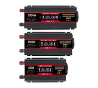 SFOCQVISH Car Solar Power Inverter 1500W 2000W 2600W Inverter 12v 220v LCD Display EU Socket Modified Sine Wave Adapter Dual 3.1A USB(2000W)