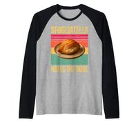 SfoglIatella Heals The Soul Funny Retro Italian Pastry Raglan Baseball Tee