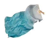 SFOIKVG Belly Dance Fans 1 Pair Silk Belly Dance Veil Fan Left Right Women Long Folding Fans Worship Praise Dancing Party Stage Performance Props for Dancers(Orange,150cm 1pair)