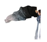 SFOIKVG Belly dance fans Belly Dance Silk Veil 100% Fan Pairs(1L+1R) Light Weight Flowy Bellydance Costume Accessory For Music Studio Church Praise for Dancers(Light Green,120cmX90cm-Girl)