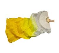 SFOIKVG Belly Dance Fans Dance Silk Veil One Pair Women Belly Performance Props Costume Accessory Hand Dye 180cm Flowy Fan Extra Long for Dancers(As picture3,120cm-Kids Size)