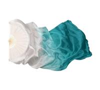 SFOIKVG Belly Dance Fans Dance Silk Veil One Pair Women Belly Performance Props Costume Accessory Hand Dye 180cm Flowy Fan Extra Long for Dancers(As picture10,210cm(82 Inch))
