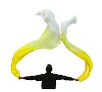 SFOIKVG Belly Dance Fans Real Silk Veils Dancing Fans 1 Pair Handmade Belly Dance Black+Red+Green Colors for Dancers(As picture3,S-120cm-90cm)