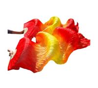 SFOIKVG Belly Dance Fans Stage Performance real/Imitation Silk Belly Dance Fans Graduated Colour Accessories Dancce 180x9 Veil for Dancers(Color 10,180-Imitation silk)
