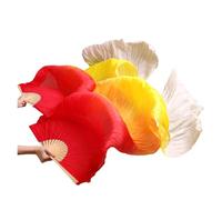 SFOIKVG Belly Dance Fans Stage Performance real/Imitation Silk Belly Dance Fans Graduated Colour Accessories Dancce 180x9 Veil for Dancers(Color 7,120-Imitation silk)