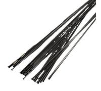 SFOIKVG Bicycle spokes 10Pcs/Lot Pillar PSR Aero 1423 Bicycle Flat Bladed Spoke 14G Gauge 2.0mm Stainless Steel Straight Pull Black Road Bike Raios for Wheel(278mm)