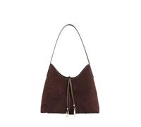SFOIKVG Brown suede bag Retro Suede Tote Women Large Capacity Shoulder Bag Pack Lady Split Leather Armpit Handbag for Everyday(Brown)