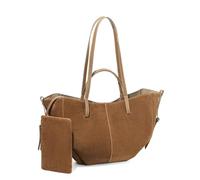 SFOIKVG Brown suede bag Women's Tote Bag Suede Leather Spacious Dumpling Handbag Underarm Shoulder for Everyday(Brown)