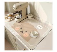 SFOIKVG Desk mat Large Kitchen Absorbent Mat Coffee Dish Draining Drying Bathroom Drain Pad Faucet Placemat for Office and Home(Dog Off-white,40x50cm)