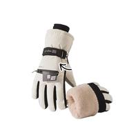 SFOIKVG Women's Winter Gloves Gloves WindProof Thermal Fleece Touchscreen Anti-Slip Cold-Proof Windproof(Men zipper ski Black)